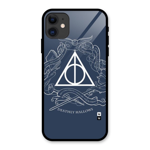 Triangle Blue Glass Back Case for iPhone 11