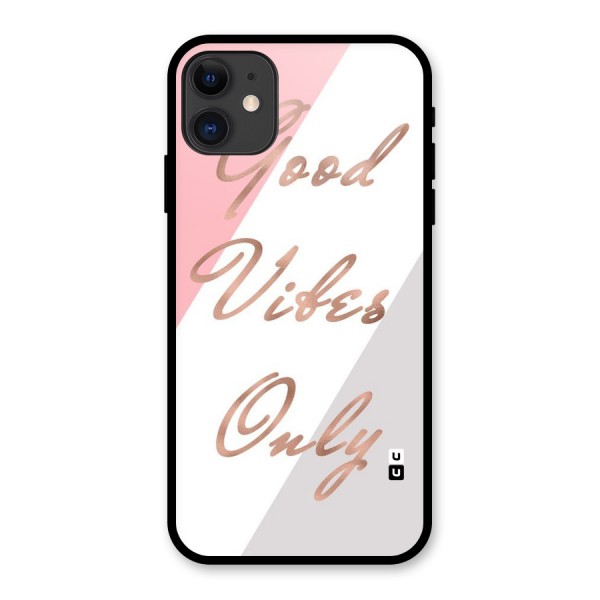 Vibes Classic Stripes Glass Back Case for iPhone 11