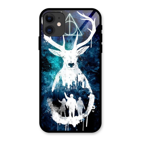 White Deer Glass Back Case for iPhone 11