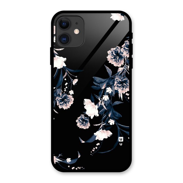 White Flora Glass Back Case for iPhone 11
