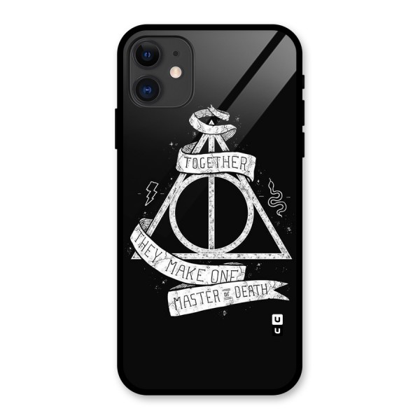 White Ribbon Glass Back Case for iPhone 11
