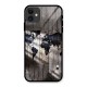 World Map Wood Design Glass Back Case for iPhone 11