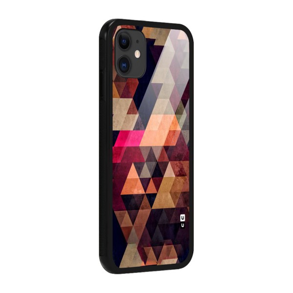 Abstract Beauty Triangles Glass Back Case for iPhone 11