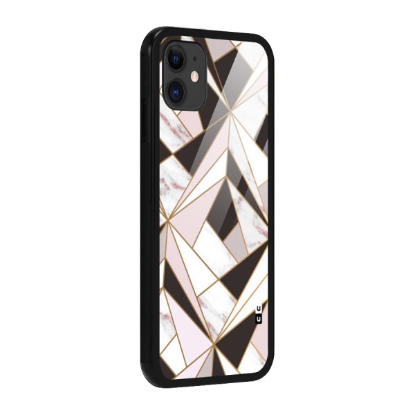 Abstract Corners Glass Back Case for iPhone 11
