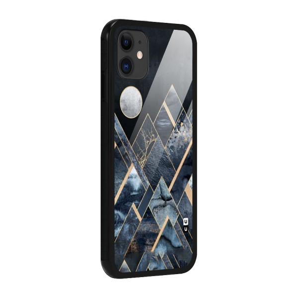 Abstract Scenic Design Glass Back Case for iPhone 11