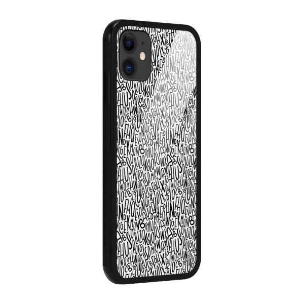 Alphabet Seamless Abstract Glass Back Case for iPhone 11