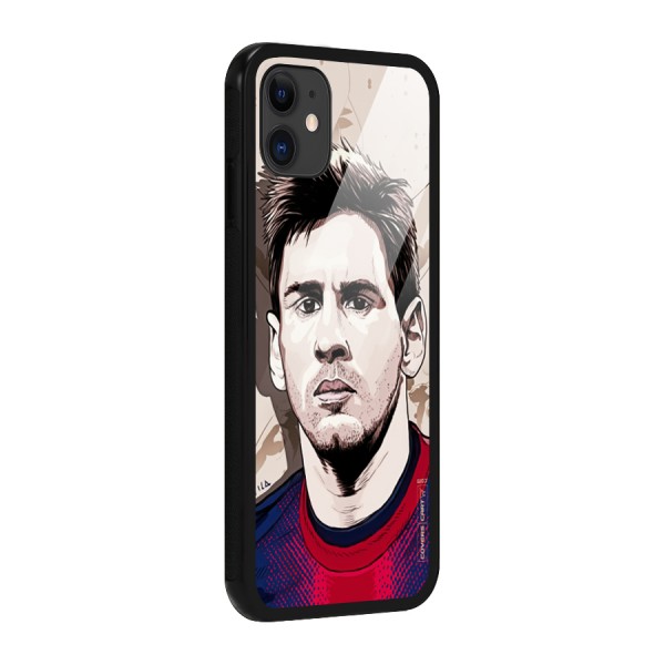 Barca King Messi Glass Back Case for iPhone 11