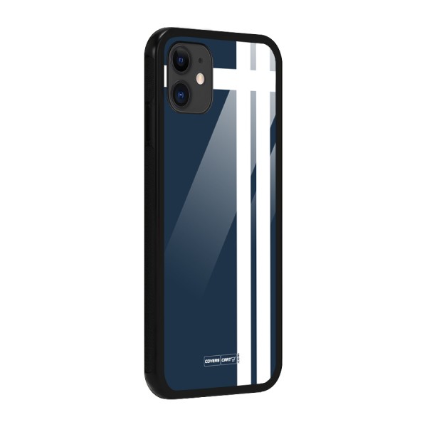 Blue and White Glass Back Case for iPhone 11