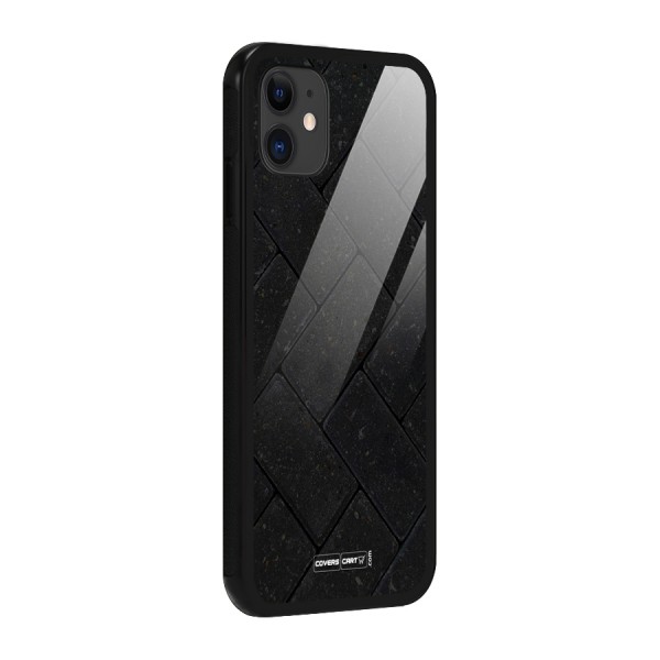 Bricks Pattern Glass Back Case for iPhone 11