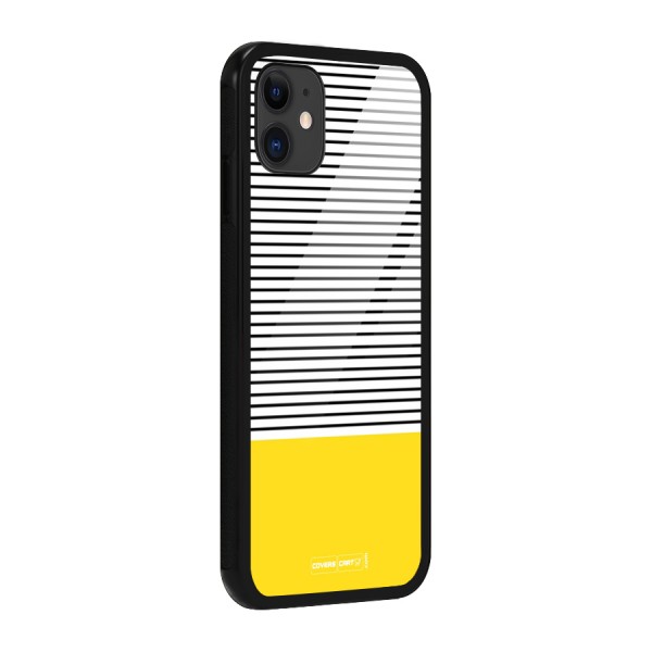 Bright Yellow Stripes Glass Back Case for iPhone 11