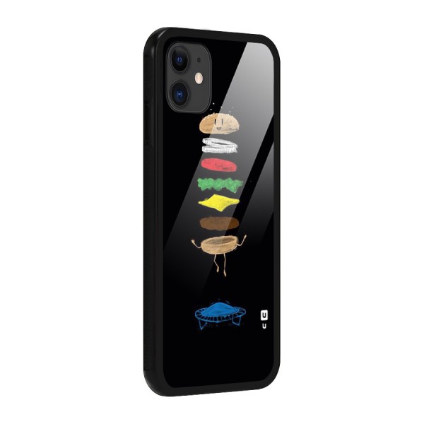 Burger Jump Glass Back Case for iPhone 11