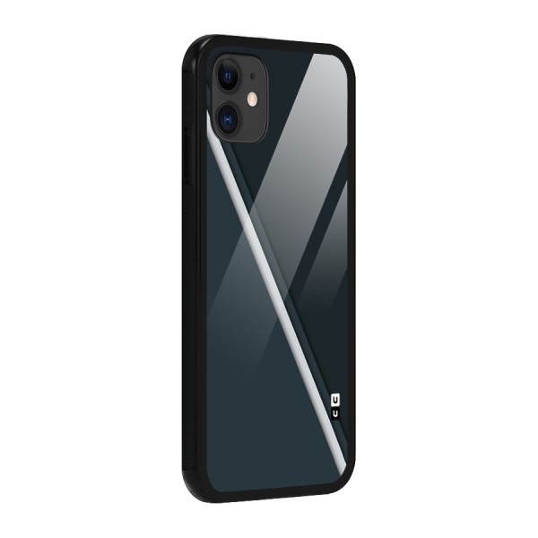 Classic Single Stripe Glass Back Case for iPhone 11