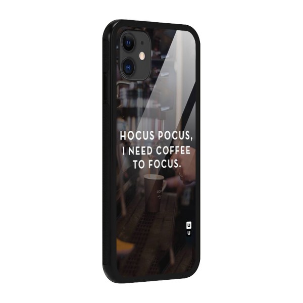 Coffee Focus Glass Back Case for iPhone 11