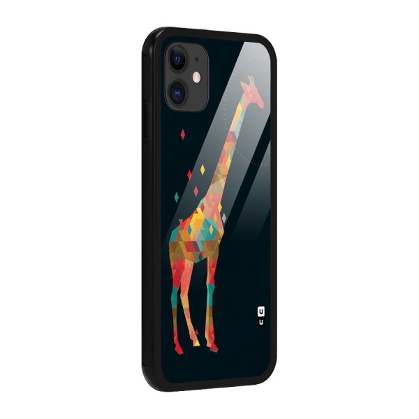 Colored Giraffe Glass Back Case for iPhone 11