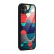 Colorful Puzzle Design Glass Back Case for iPhone 11