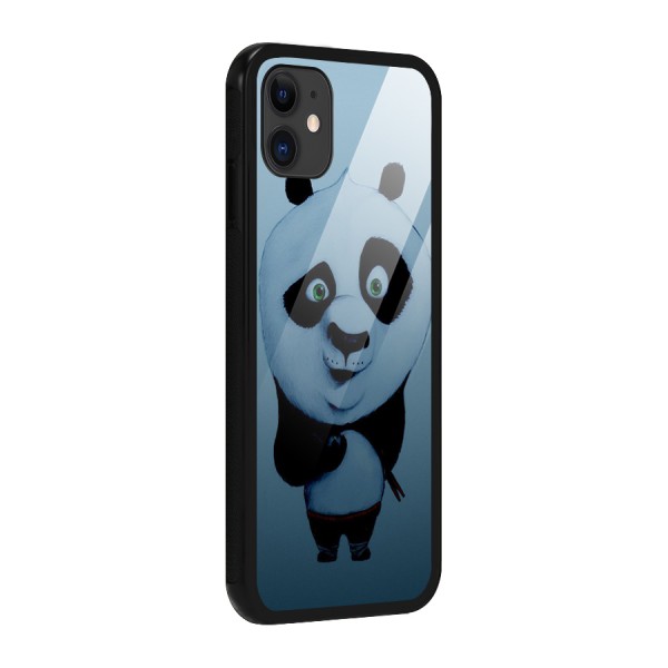 Confused Cute Panda Glass Back Case for iPhone 11