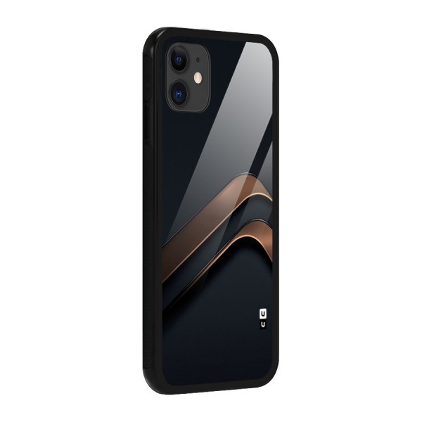 Dark Gold Stripes Glass Back Case for iPhone 11