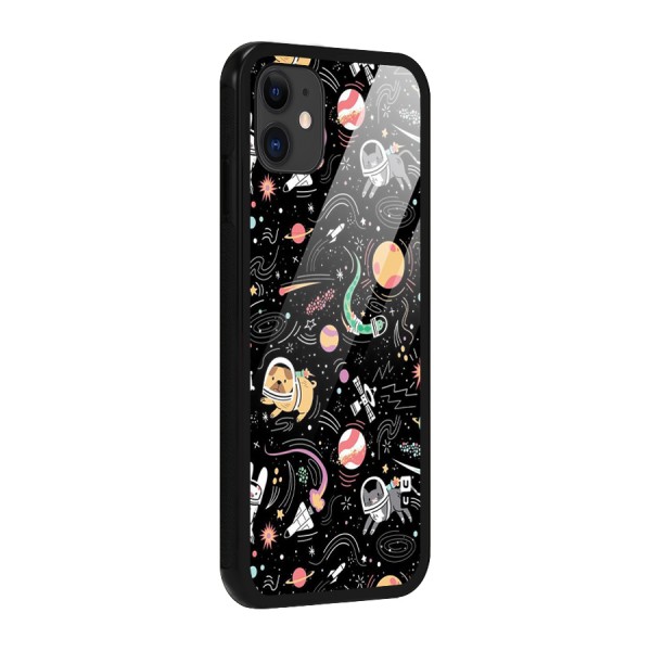 Dog Planetarium Glass Back Case for iPhone 11