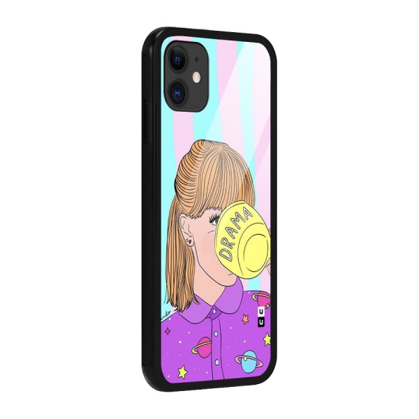 Drama Cup Glass Back Case for iPhone 11
