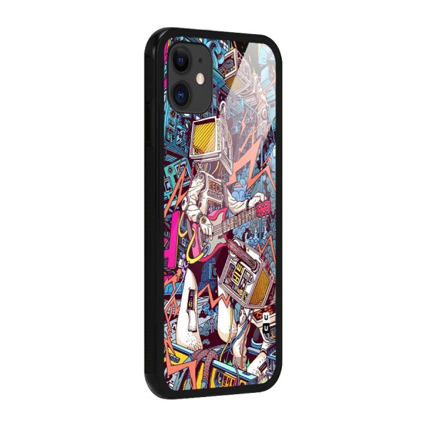 Electric Colors Glass Back Case for iPhone 11