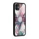 Floral Triangle Glass Back Case for iPhone 11