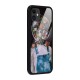 Flower Face Glass Back Case for iPhone 11