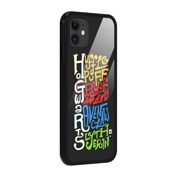 Four Colored Homes Glass Back Case for iPhone 11