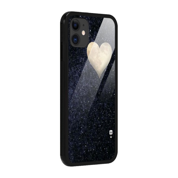 Galaxy Space Heart Glass Back Case for iPhone 11