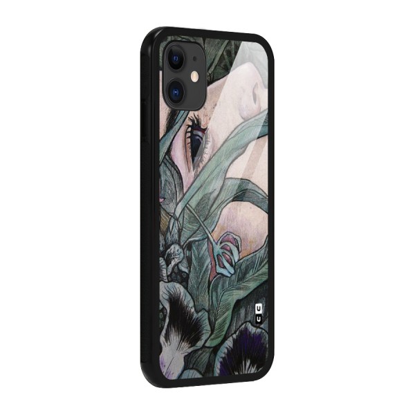 Girl Grass Art Glass Back Case for iPhone 11