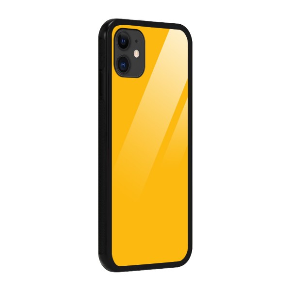 Gold Yellow Glass Back Case for iPhone 11
