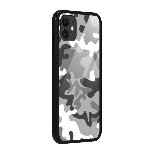 Grey Military Glass Back Case for iPhone 11