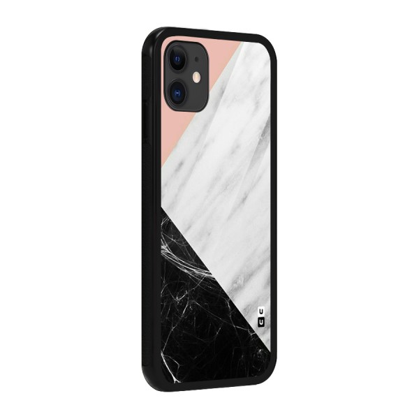 Marble Cuts Glass Back Case for iPhone 11