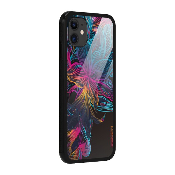 Multi-Colour Flowers Glass Back Case for iPhone 11