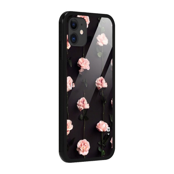 Pink Roses Glass Back Case for iPhone 11