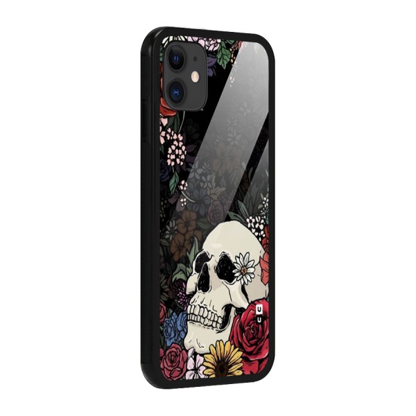 Pretty Skull Glass Back Case for iPhone 11