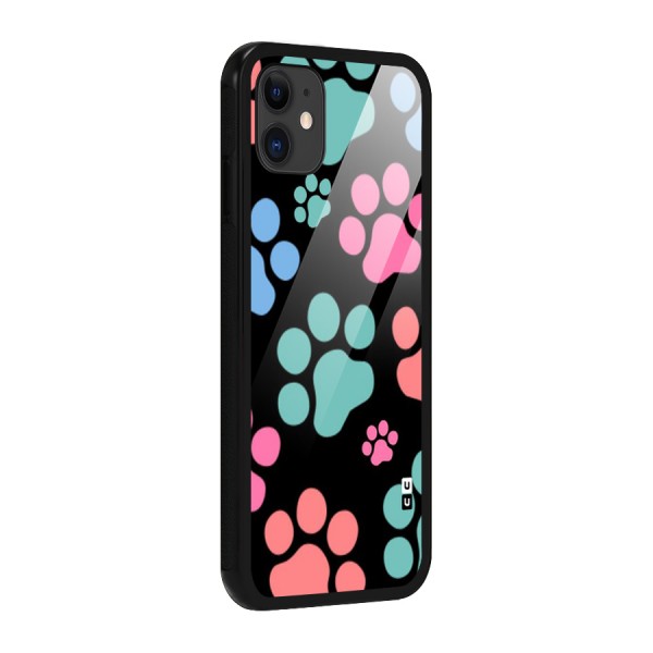 Puppy Paws Glass Back Case for iPhone 11