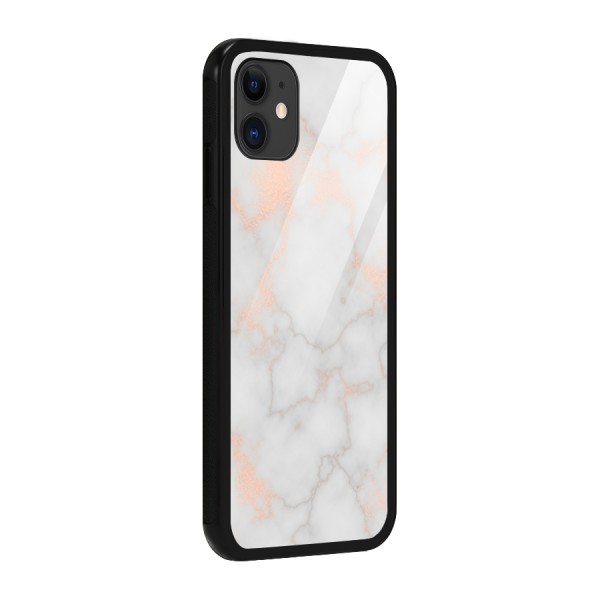 RoseGold Marble Glass Back Case for iPhone 11
