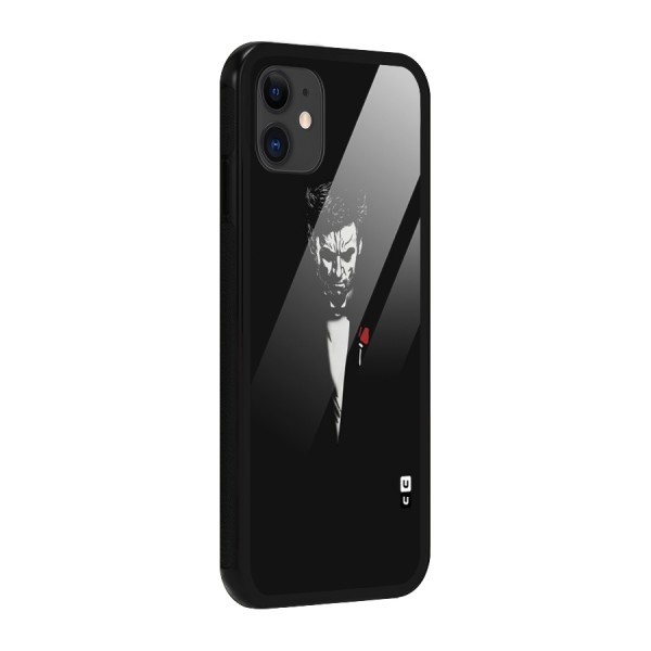 Rose Man Glass Back Case for iPhone 11