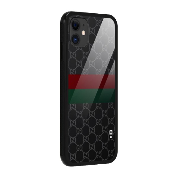 Royal Stripes Design Glass Back Case for iPhone 11