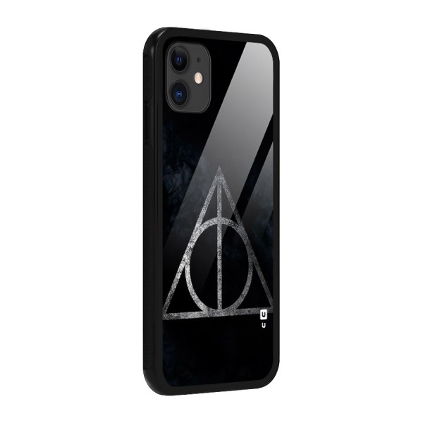 Rugged Triangle Design Glass Back Case for iPhone 11