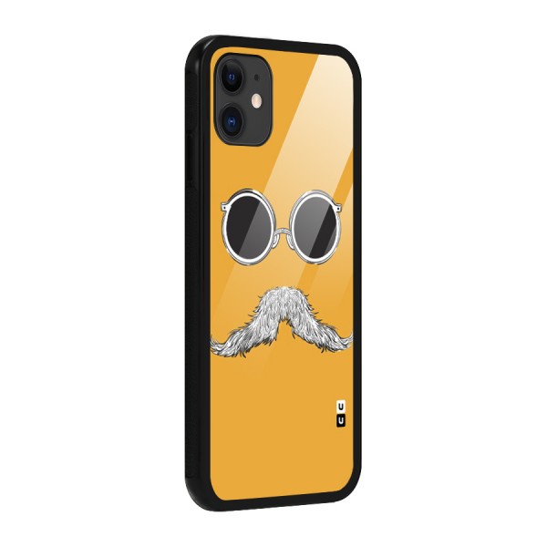 Sassy Mustache Glass Back Case for iPhone 11