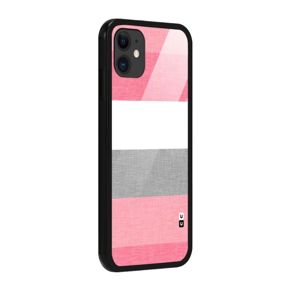 Shades Pink Stripes Glass Back Case for iPhone 11