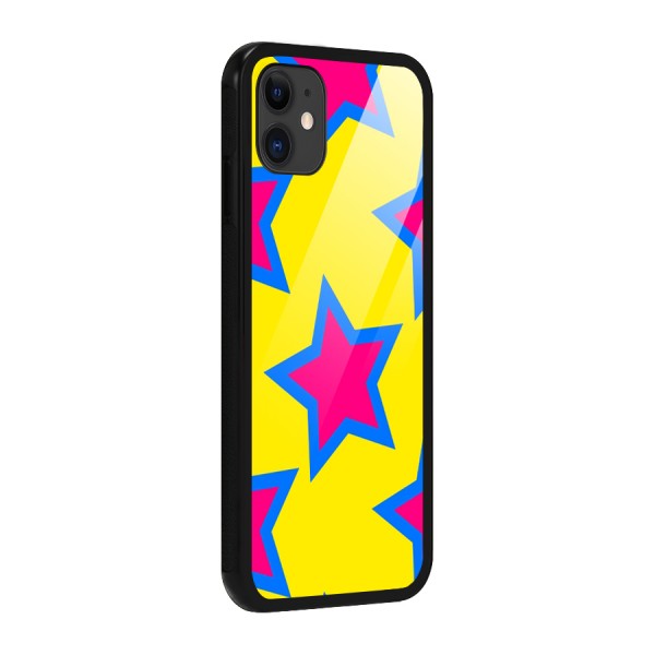 Star Pattern Glass Back Case for iPhone 11