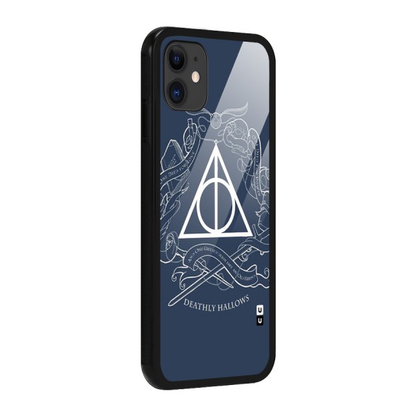 Triangle Blue Glass Back Case for iPhone 11