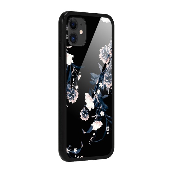 White Flora Glass Back Case for iPhone 11