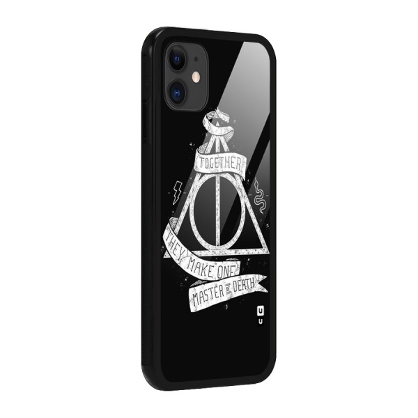 White Ribbon Glass Back Case for iPhone 11
