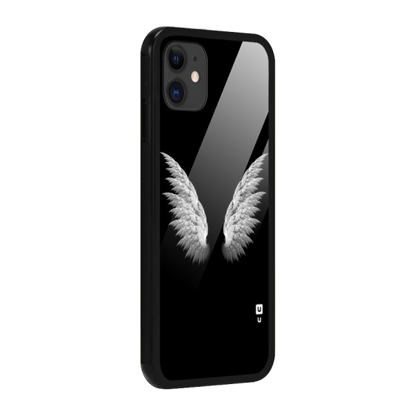 White Wings Glass Back Case for iPhone 11