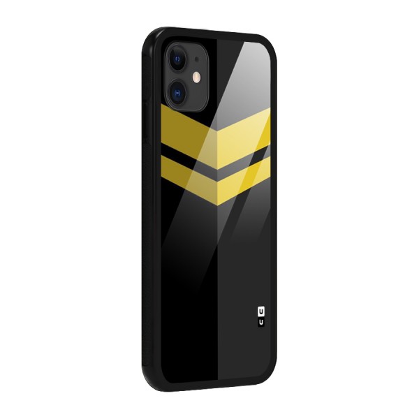 Yellow Lines Glass Back Case for iPhone 11
