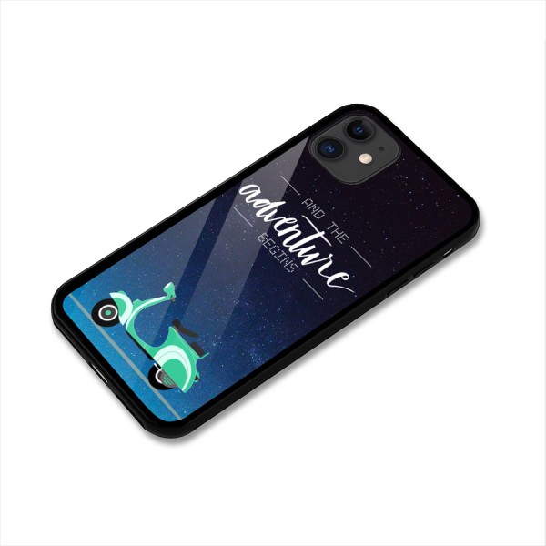 Adventure Scooter Glass Back Case for iPhone 11