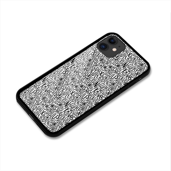 Alphabet Seamless Abstract Glass Back Case for iPhone 11